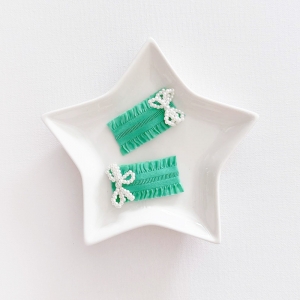 Girl Hair Clip Geometric Bow CNY Pair (GHP6396)